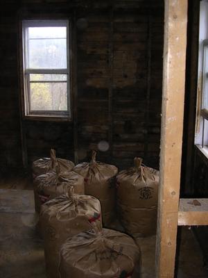6 of the 65 bags of sawdust